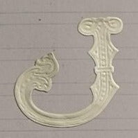 Classiky Embossed Alphabets Sticker