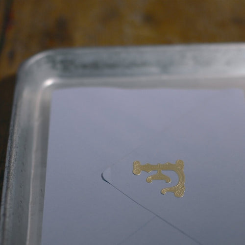 Classiky Embossed Alphabets Sticker