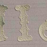 Classiky Embossed Alphabets Sticker