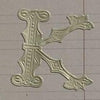 Classiky Embossed Alphabets Sticker