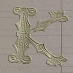 Classiky Embossed Alphabets Sticker