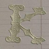 Classiky Embossed Alphabets Sticker