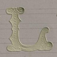 Classiky Embossed Alphabets Sticker