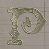 Classiky Embossed Alphabets Sticker