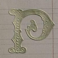 Classiky Embossed Alphabets Sticker