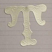 Classiky Embossed Alphabets Sticker