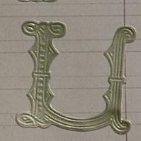 Classiky Embossed Alphabets Sticker