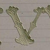 Classiky Embossed Alphabets Sticker