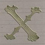 Classiky Embossed Alphabets Sticker