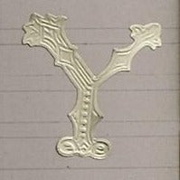 Classiky Embossed Alphabets Sticker