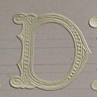 Classiky Embossed Alphabets Sticker