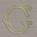 Classiky Embossed Alphabets Sticker