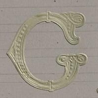 Classiky Embossed Alphabets Sticker