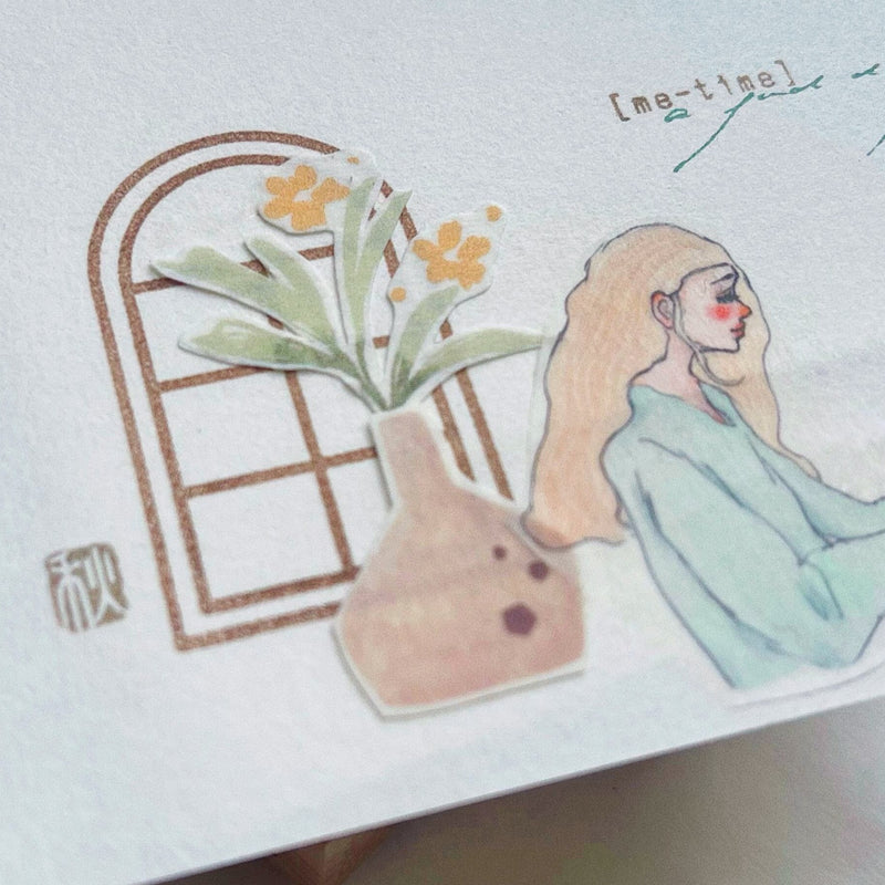 Seal Script Acrylic Rubber Stamp - Four Seasons (Yin/S size)