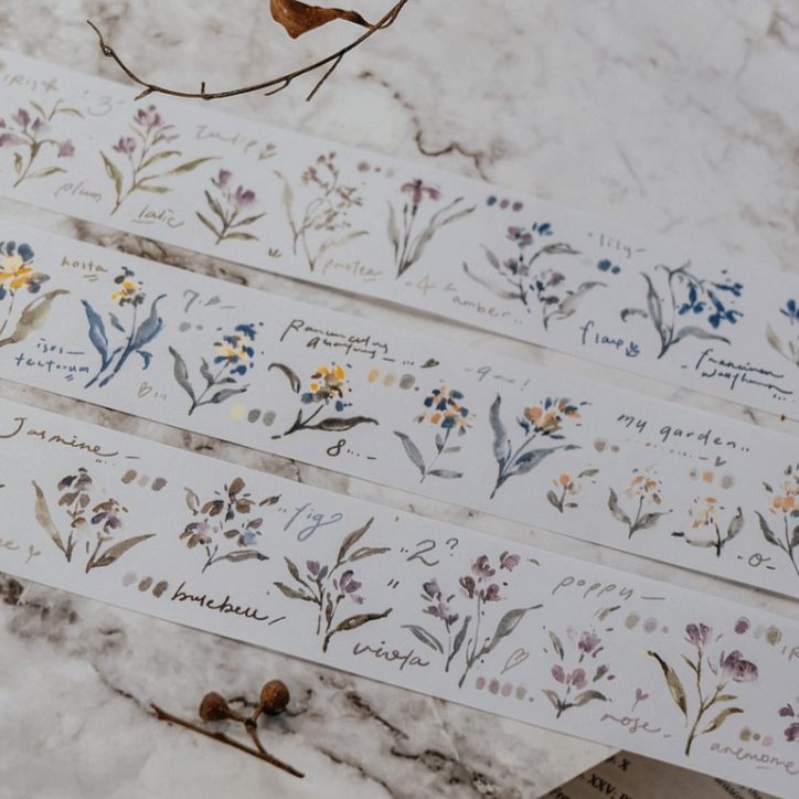 Meow Illustration Washi Tape - Garden Journals
