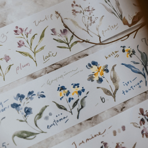 Meow Illustration Washi Tape - Garden Journals