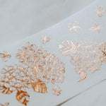 modaizhi Hydrangea Washi Tape - Bronze Gold