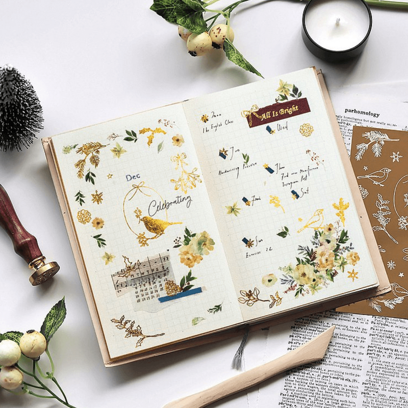 MU Gold Foil Print-On Sticker - Winter Limited Edition Series