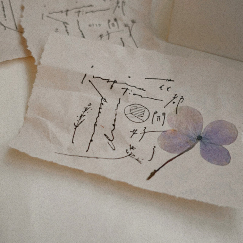 Pressed Flower Print-on Sticker: Hydrangea