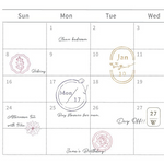 MU My Icon Stamp Set - No. 09 (Mini Flowers)