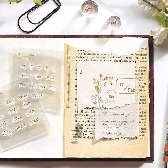 MU My Icon Stamp Set - No. 09 (Mini Flowers)