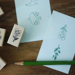 evakaku Rubber Stamp Set - Bird & Flora