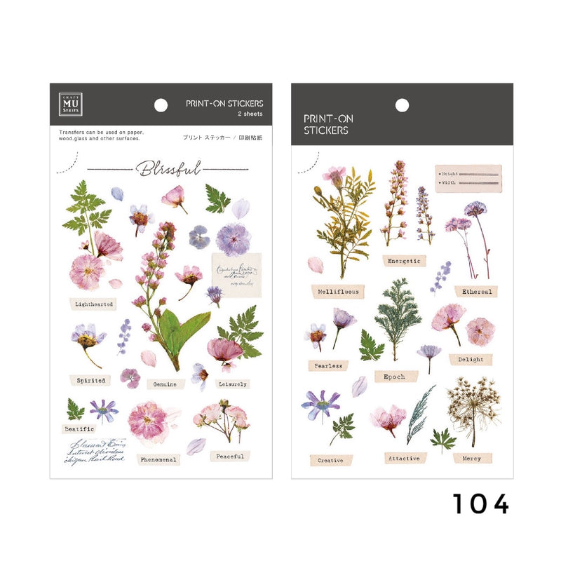 MU Print-On Sticker - Botanical Series VII