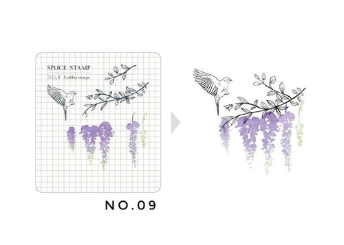 MU Botanical Clear Stamp Set - No. 09