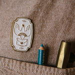 OURS Metal Brooch/Pin - Messenger Bird & Postmark