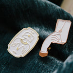 OURS Metal Brooch/Pin - Messenger Bird & Postmark