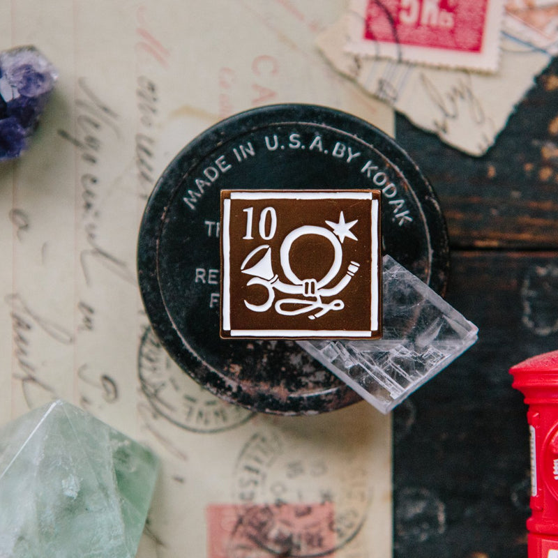 OURS Metal Brooch/Pin - Messenger Bird & Postmark