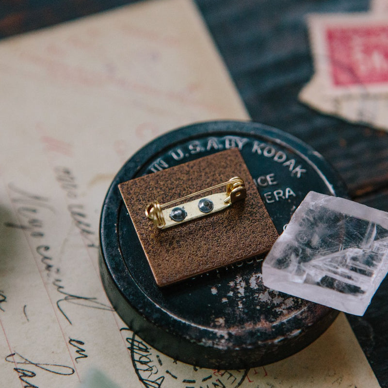 OURS Metal Brooch/Pin - Messenger Bird & Postmark