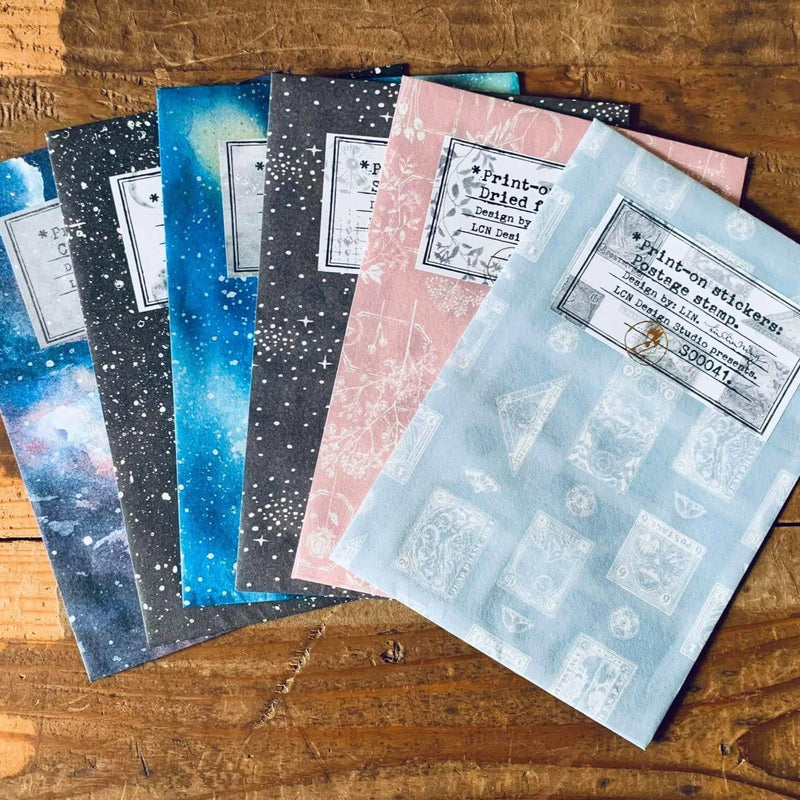 LCN Print-On Stickers - Cosmos / Moon Phases / Stardust