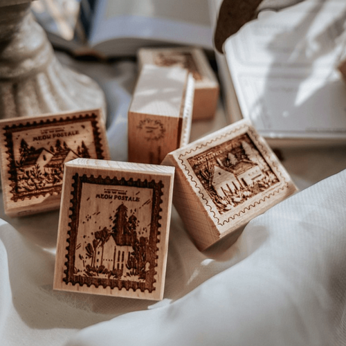 Meow Illustration Rubber Stamp Set - Little Houses Southern Highlands