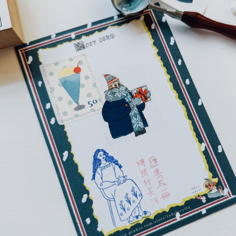 LDV Rubber Stamp: The long river of time is collected into a book