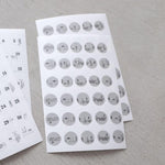 YOHAKU Round Clear Sticker | M-034/036/039/040