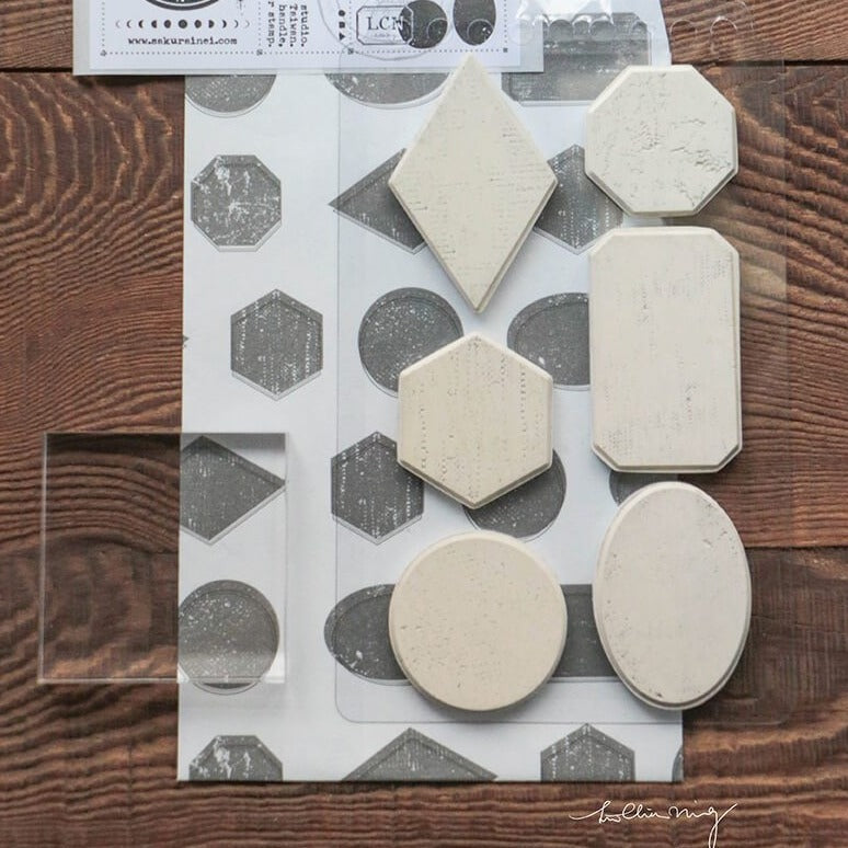 LCN Mounted Rubber Stamp - Shading & Outline No.1