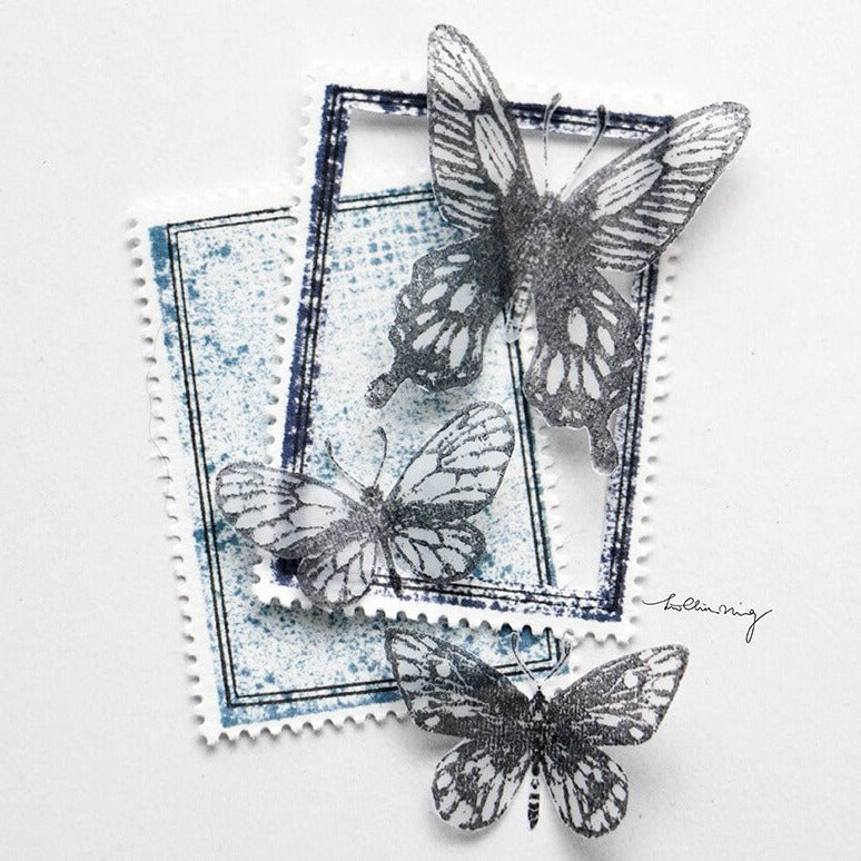 LCN Mounted Rubber Stamp - Shading & Outline No.1