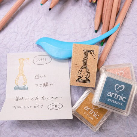 Nicoma Rubber Stamp - Noodle Girl