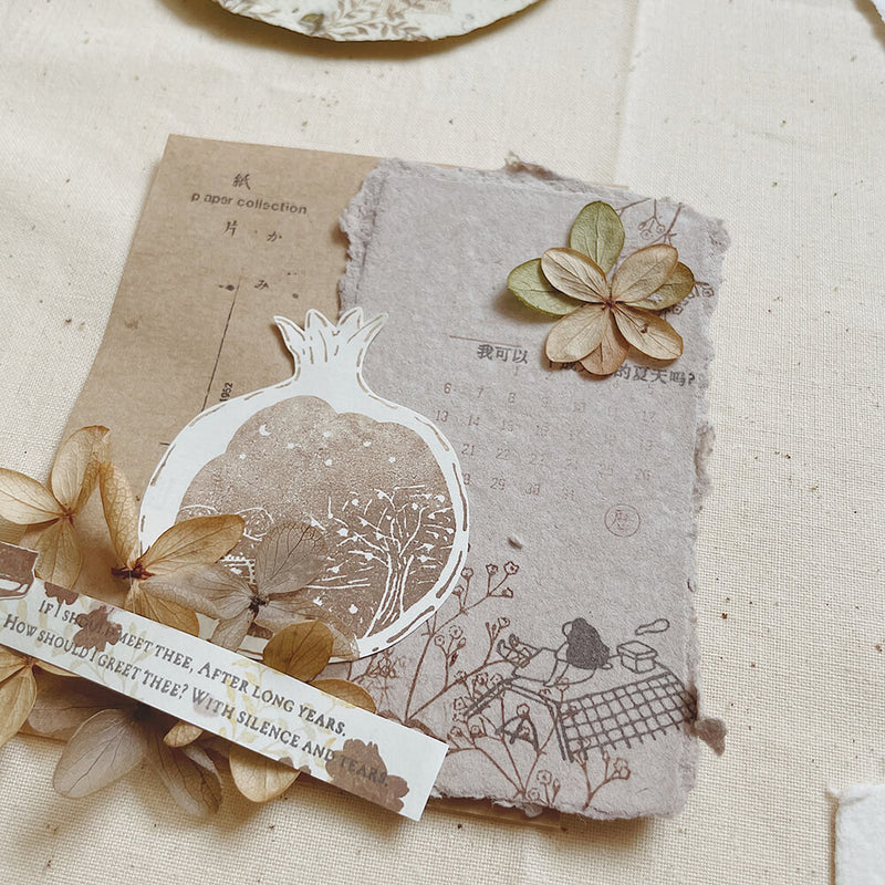 Pomegranate in the Autumn Night Rubber Stamp Series