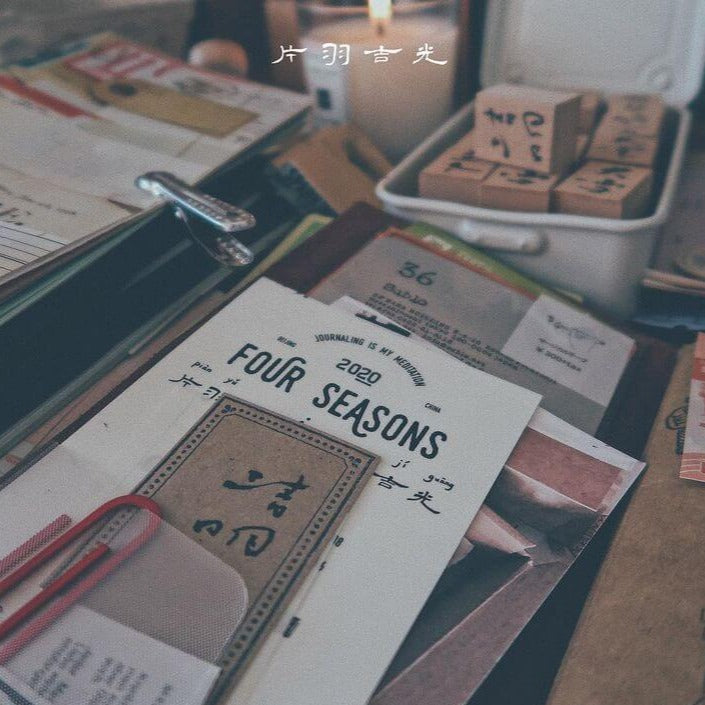 24 Solar Terms Wooden Rubber Stamp Set