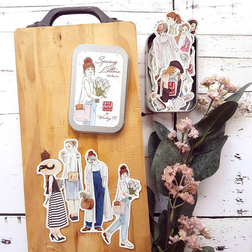 Windry R. Sticker Set: Spring Letters