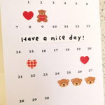 Suatelier Mini Sticker - Deco.04 (teddy bear & hearts)