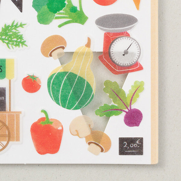 MD Washi Sticker Marché - Vegetable