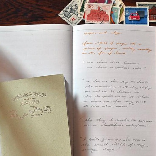 Research Notes - Water-Resistant Notebook (Blank, beige paper)