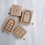 Minimalist Window Rubber Stamp