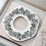 modaizhi Hydrangea Wreath Rubber Stamp Set