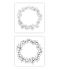 modaizhi Hydrangea Wreath Rubber Stamp Set